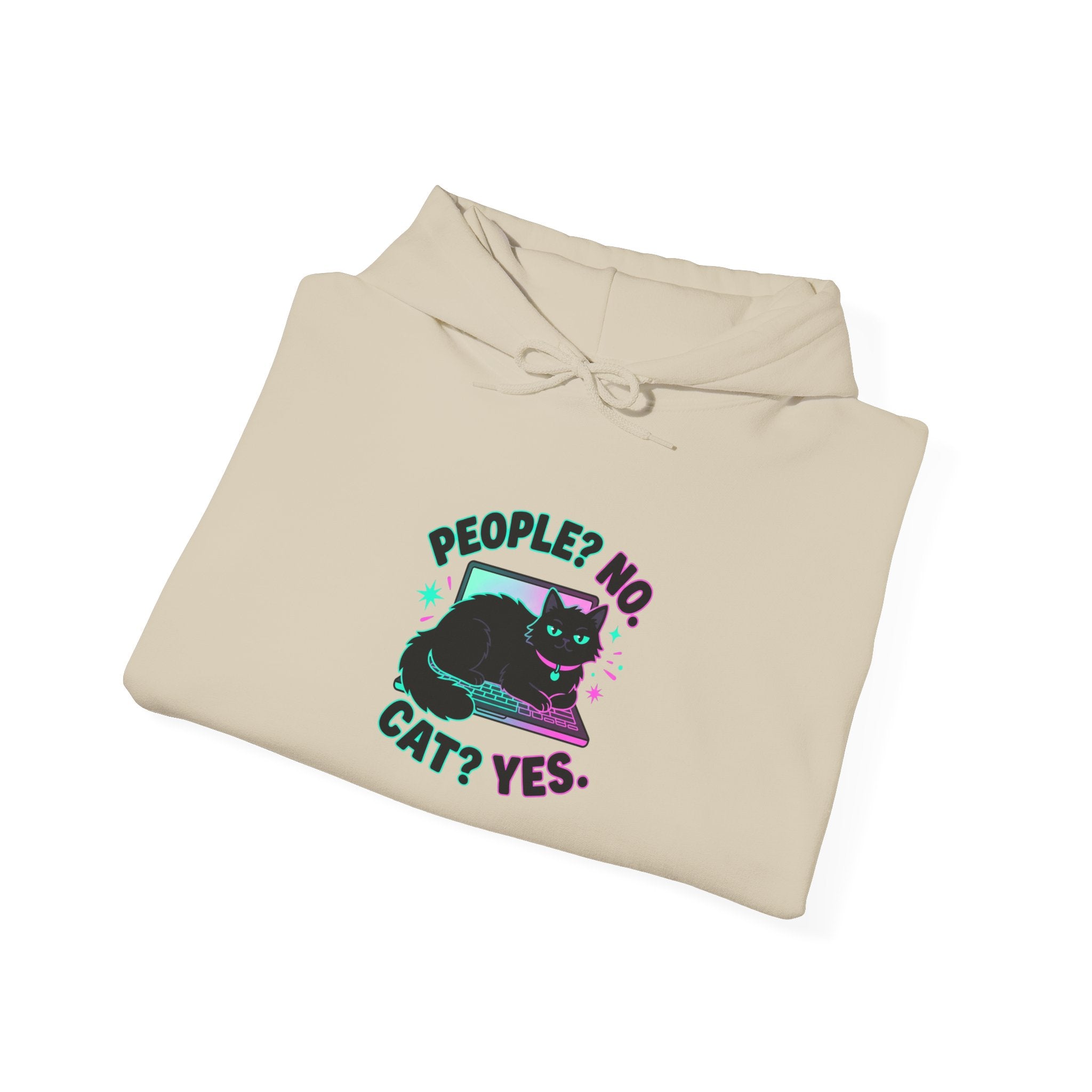People? No. Cat? Yes. Hoodie — Cosy Black Cat Pullover for Cat Lovers