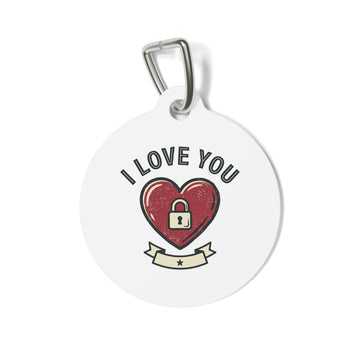 Personalised Pet ID Tag — Heart Lock Design for Dogs and Cats