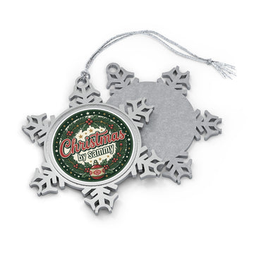 Pewter Snowflake Ornament — Personalised Christmas Tree Decoration
