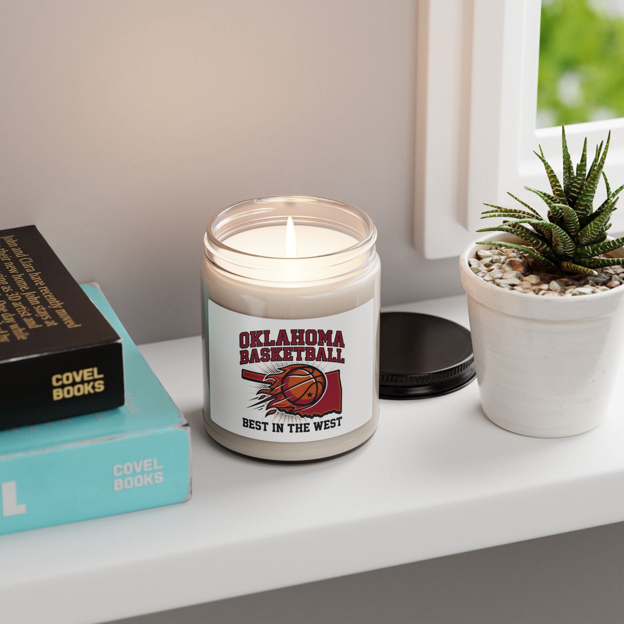 Oklahoma Basketball 'Best in the West' Soy Candle, OKC Pride, Vintage Hoops