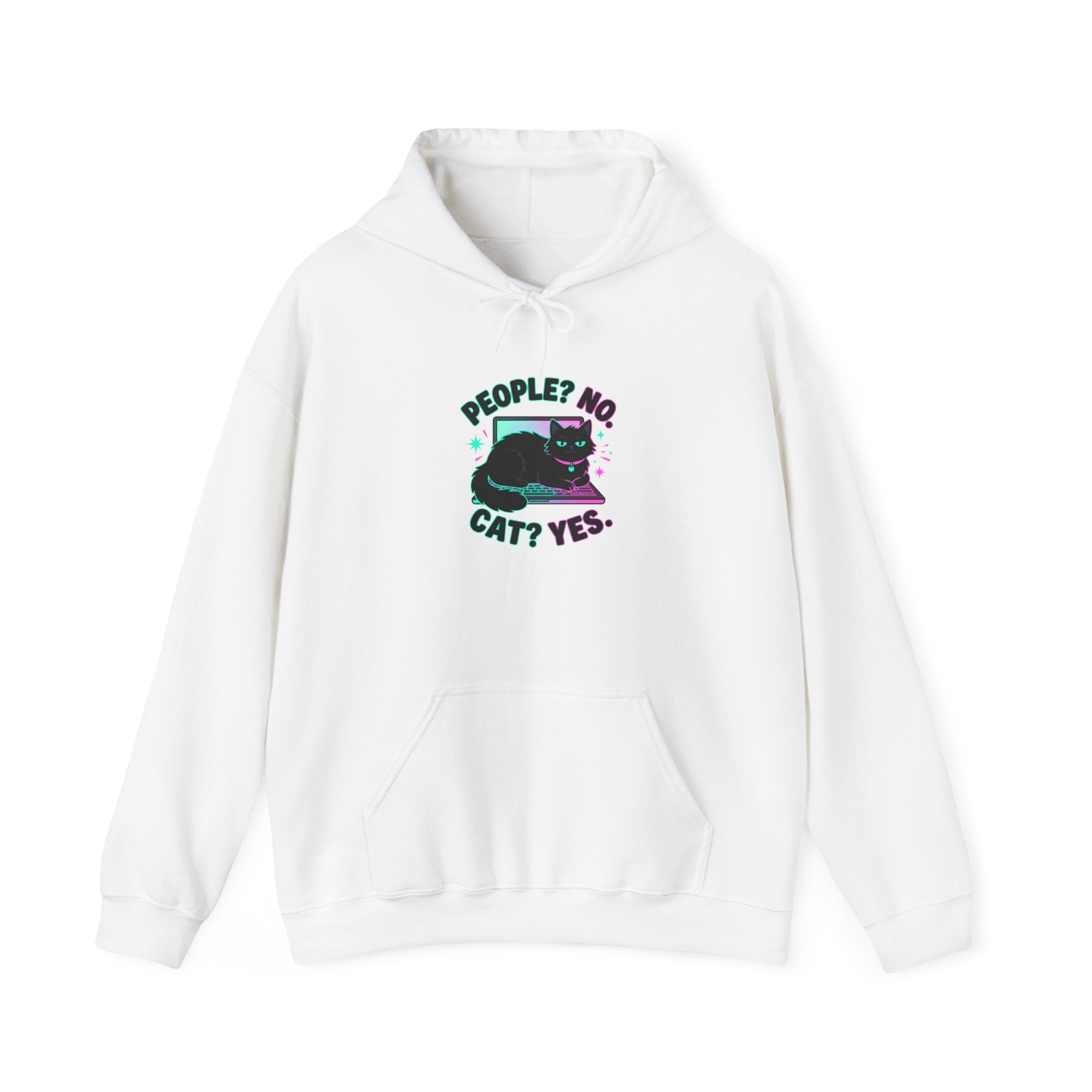 People? No. Cat? Yes. Hoodie — Cosy Black Cat Pullover for Cat Lovers