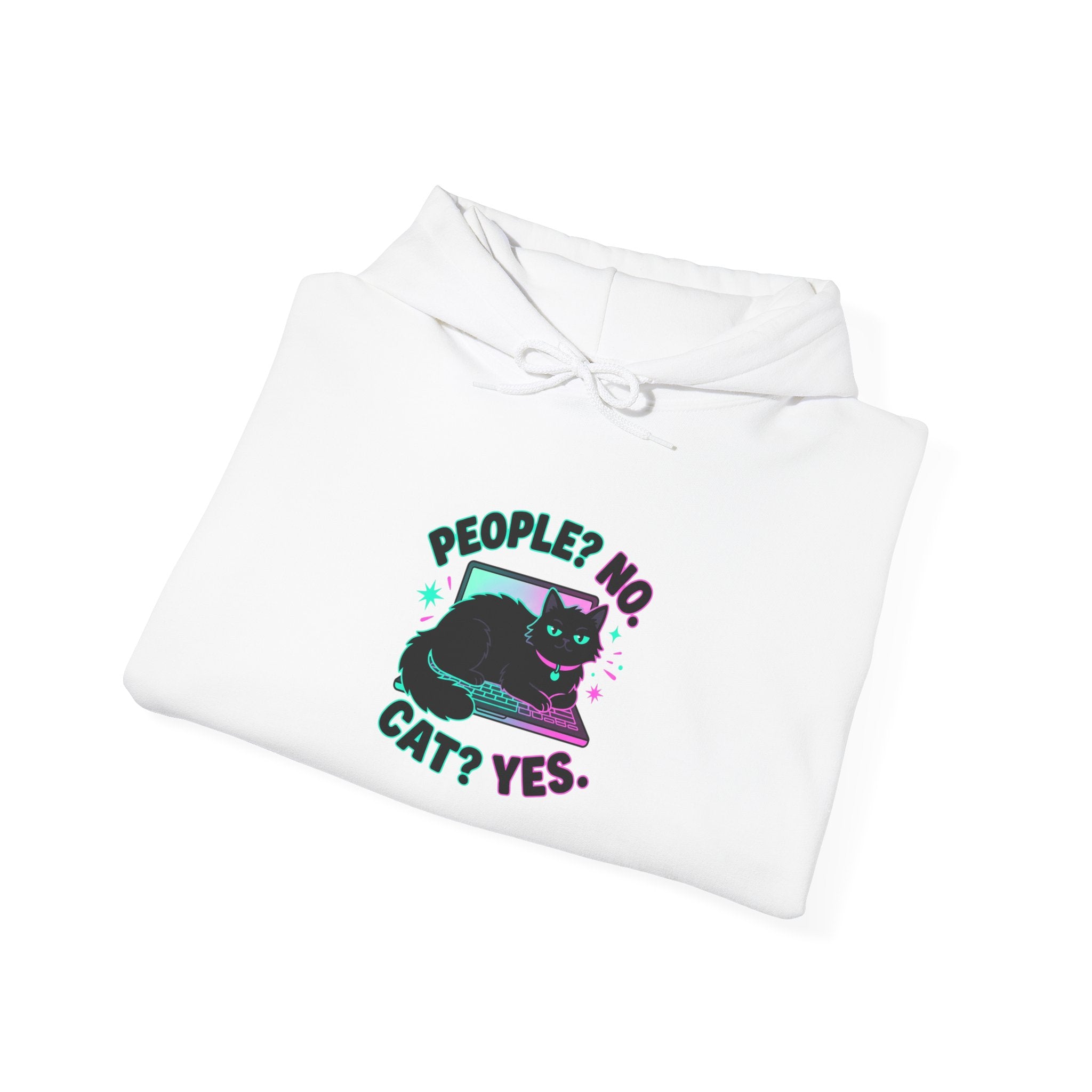 People? No. Cat? Yes. Hoodie — Cosy Black Cat Pullover for Cat Lovers