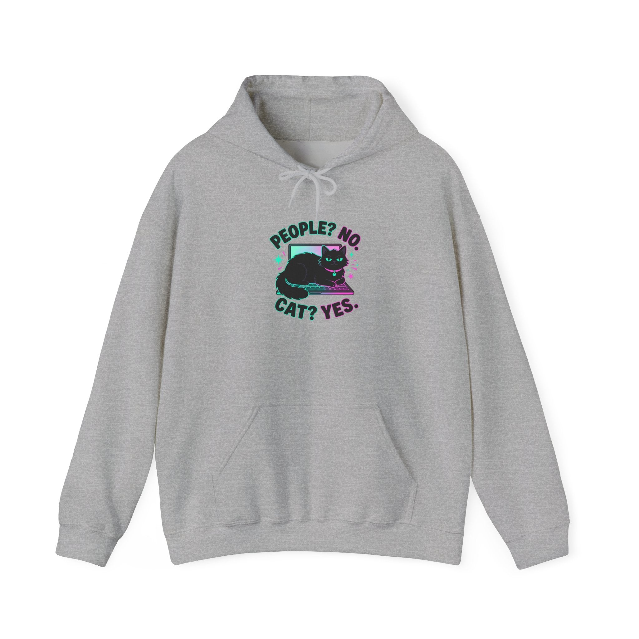People? No. Cat? Yes. Hoodie — Cosy Black Cat Pullover for Cat Lovers