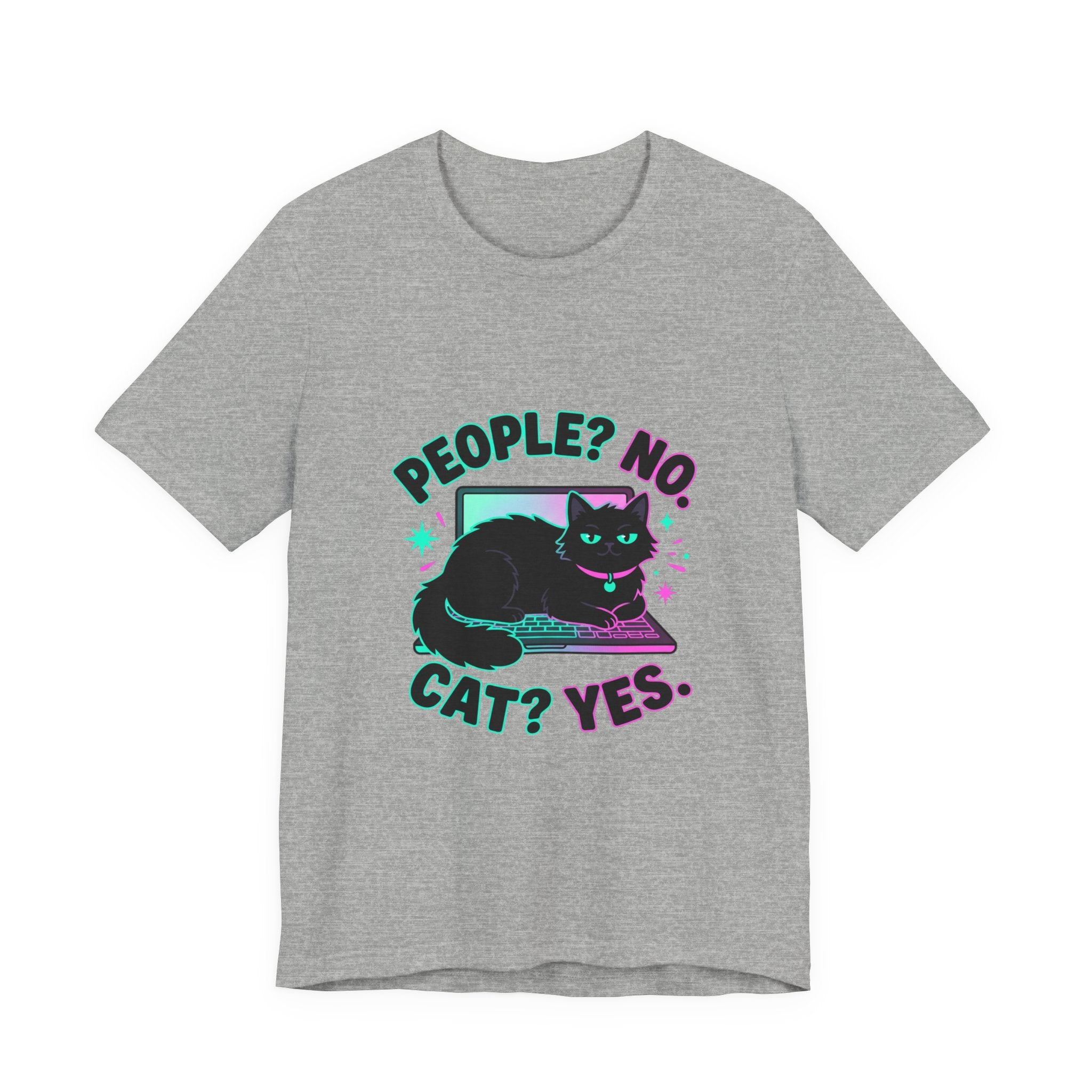 People? No. Cat? Yes. Tee — Funny Black Cat Shirt for Cat Lovers