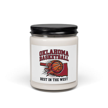 Oklahoma Basketball 'Best in the West' Soy Candle, OKC Pride, Vintage Hoops