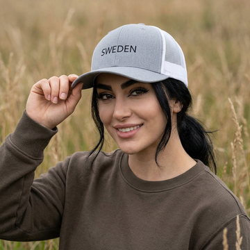 I Love Sweden Trucker Cap – Embroidered Mesh Snapback for Sweden Fans