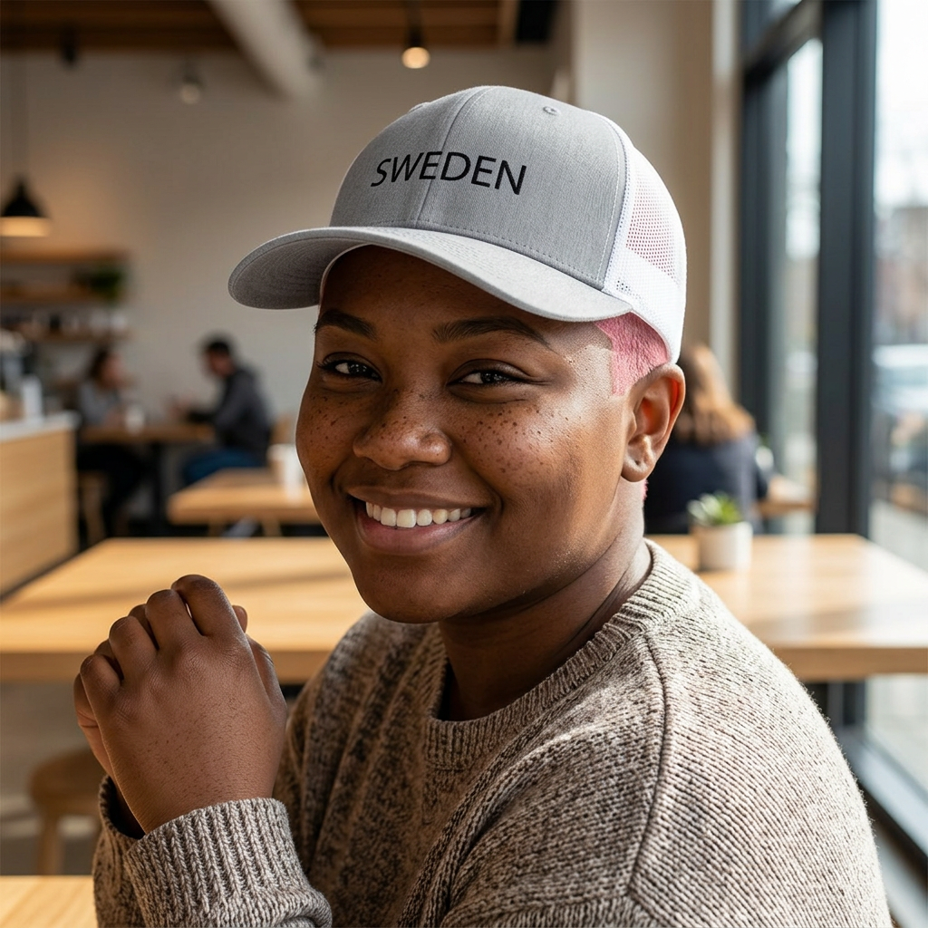 I Love Sweden Trucker Cap – Embroidered Mesh Snapback for Sweden Fans