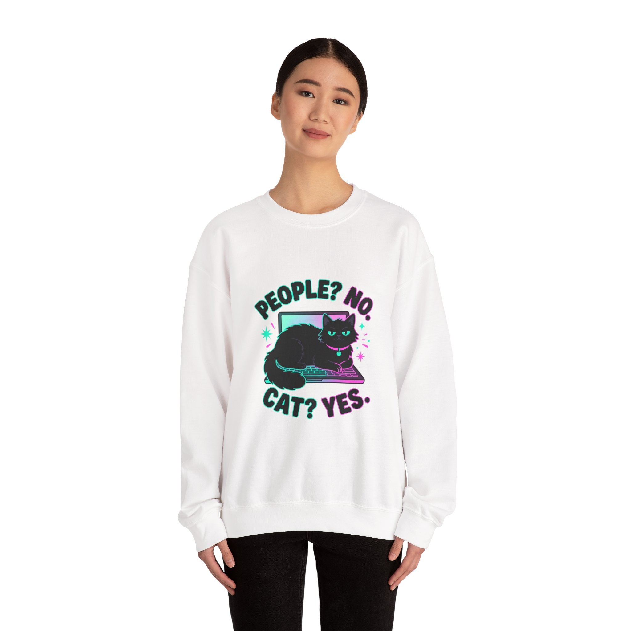 People? No. Cat? Yes. Sweatshirt — Black Cat Crewneck for Cat