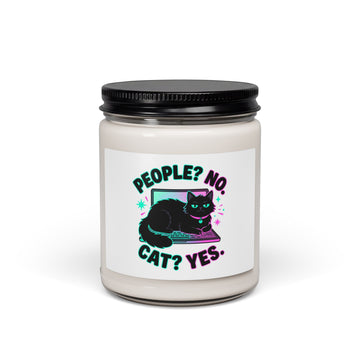People? No. Cat? Yes. Soy Candle — Black Cat Gift for Cat Lovers