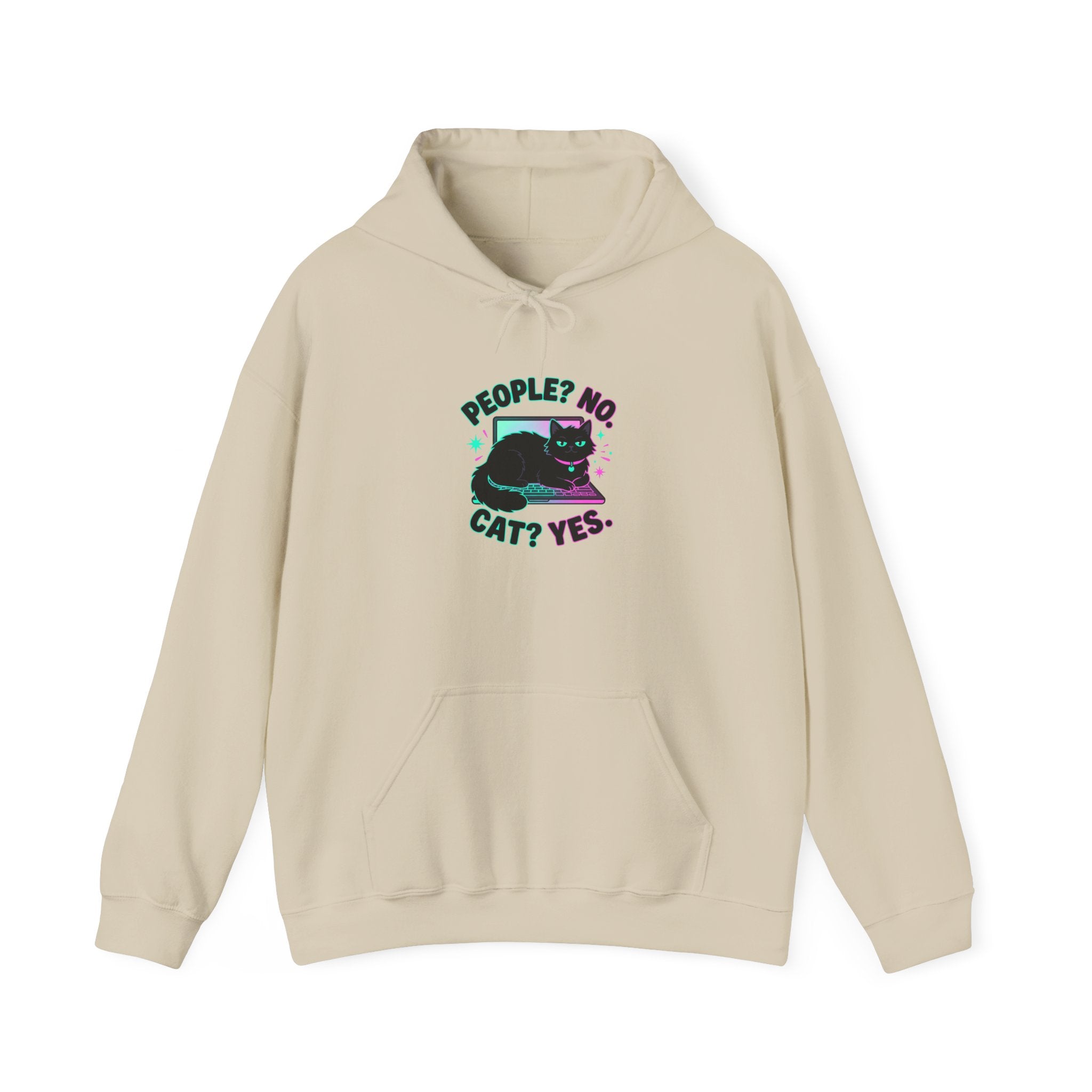 People? No. Cat? Yes. Hoodie — Cosy Black Cat Pullover for Cat Lovers