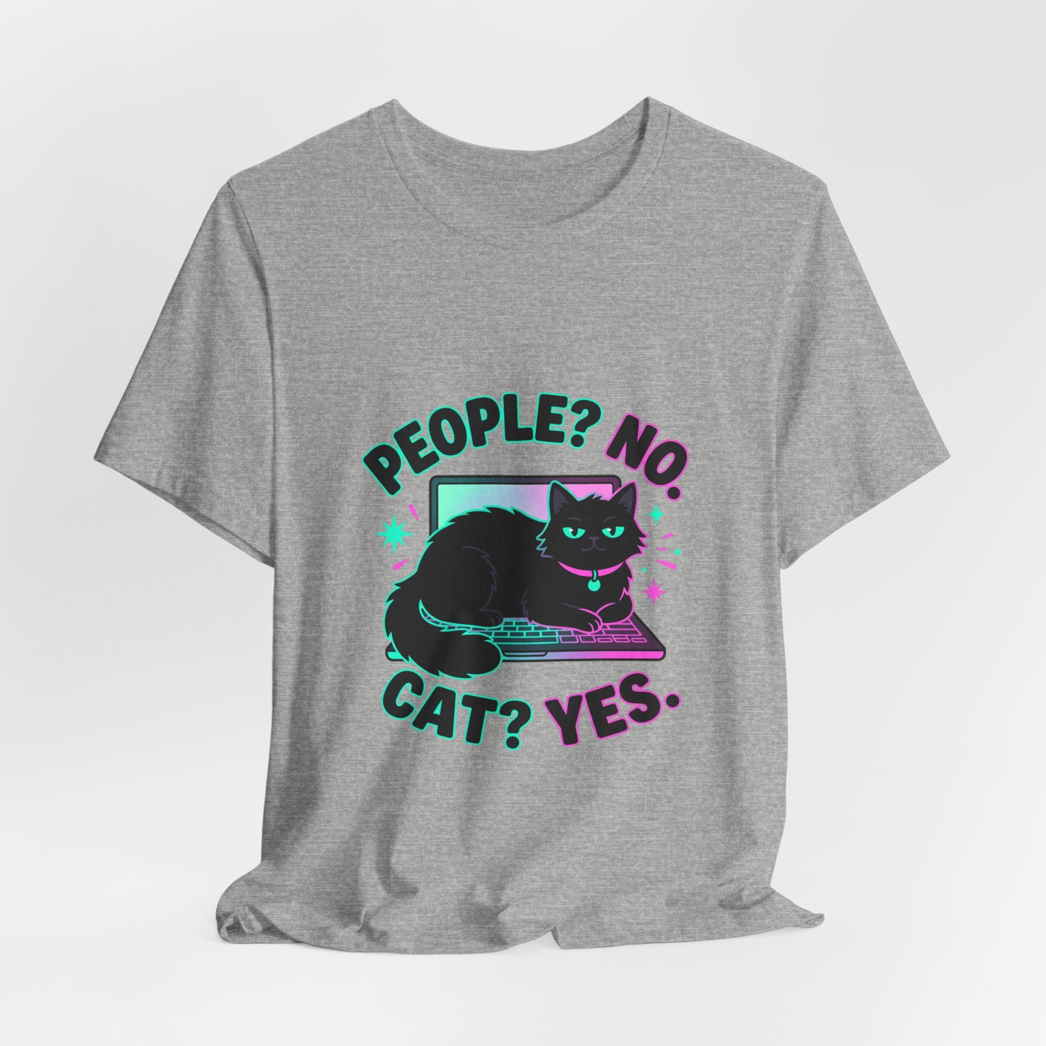 People? No. Cat? Yes. Tee — Funny Black Cat Shirt for Cat Lovers