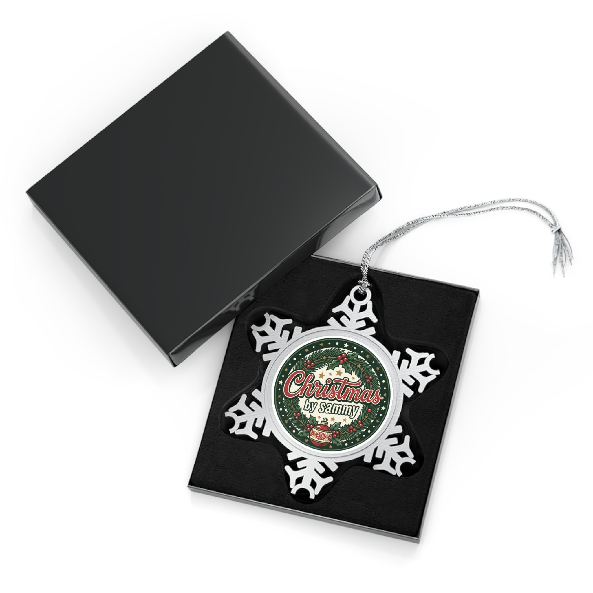 Pewter Snowflake Ornament — Personalised Christmas Tree Decoration