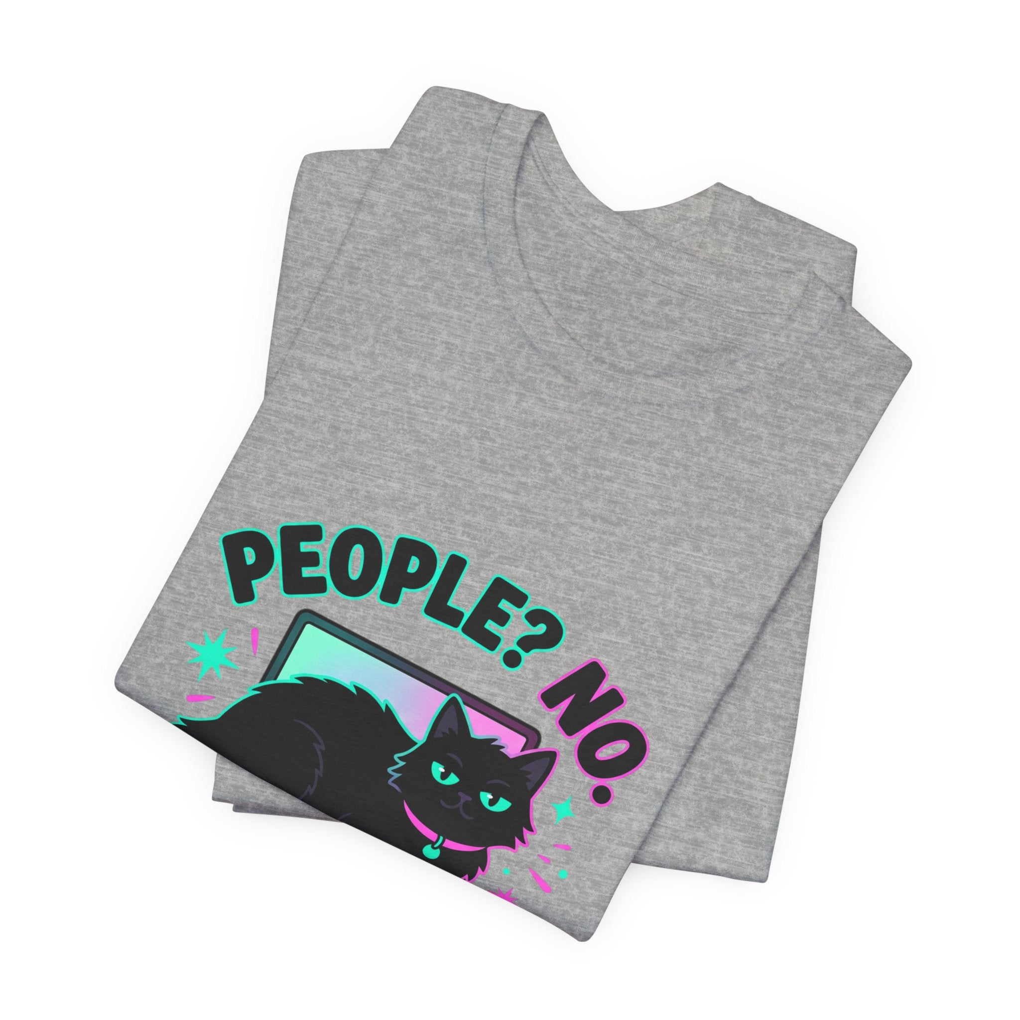 People? No. Cat? Yes. Tee — Funny Black Cat Shirt for Cat Lovers
