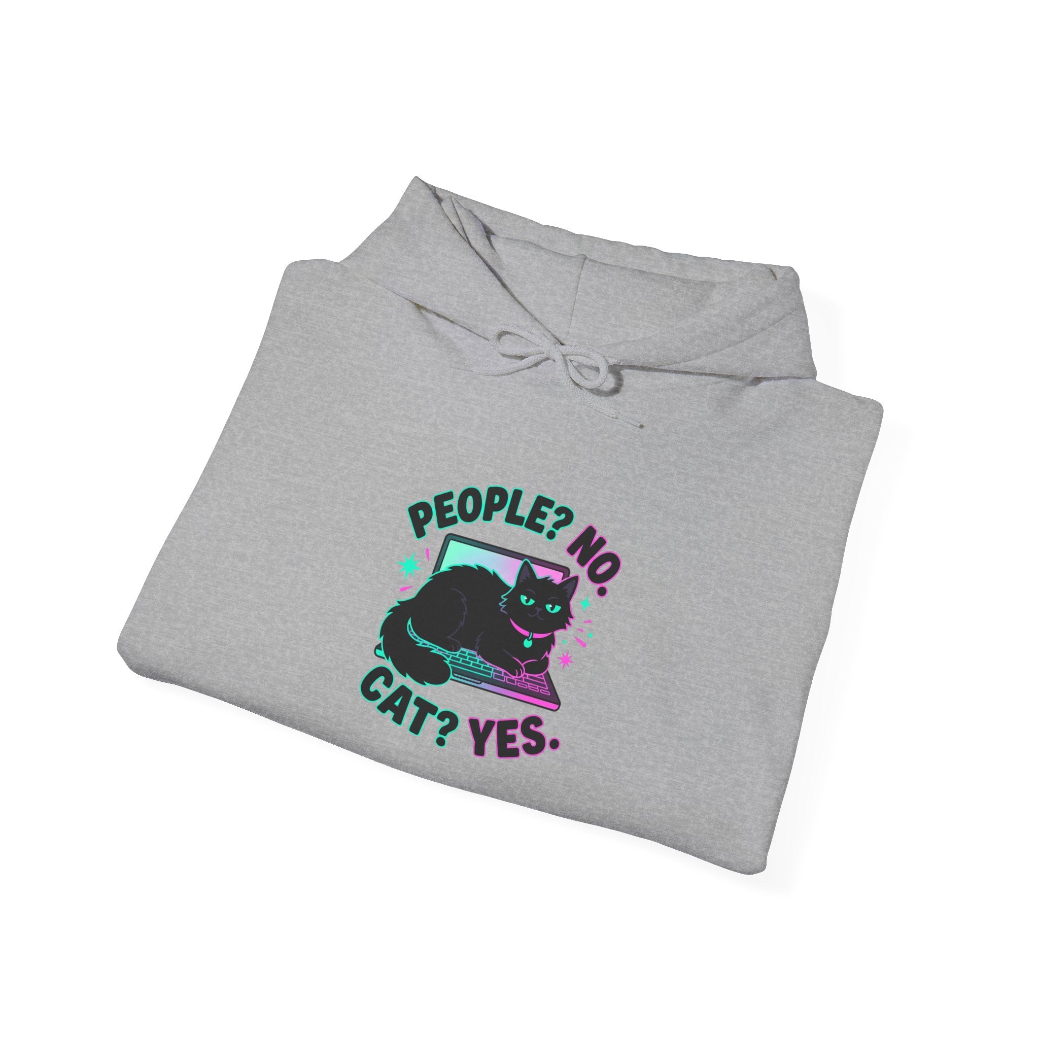 People? No. Cat? Yes. Hoodie — Cosy Black Cat Pullover for Cat Lovers